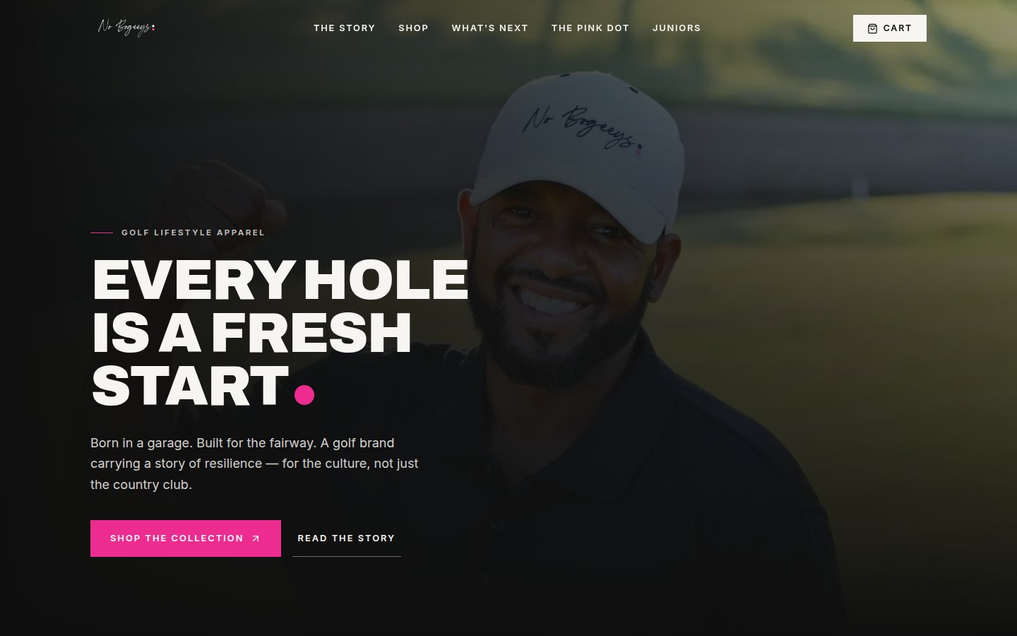 No Bogeeys homepage preview