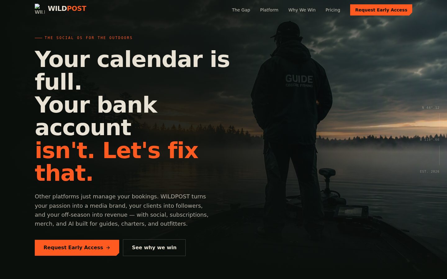 WILDPOST homepage preview
